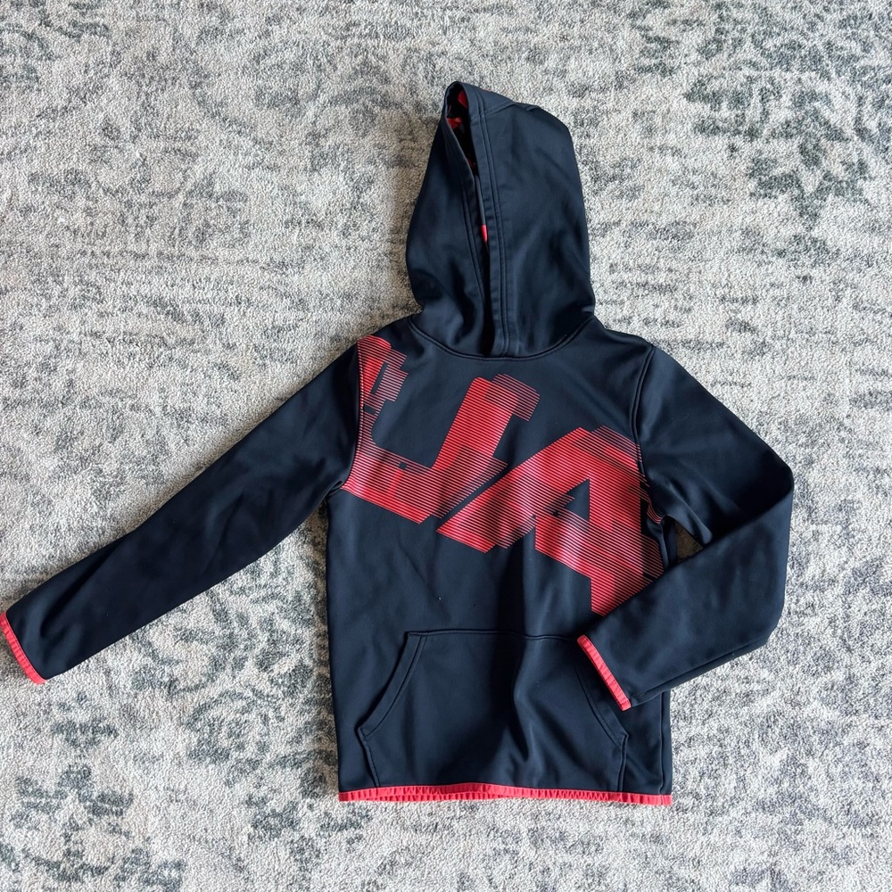 Under Armour Black and Red Kids Hoodie